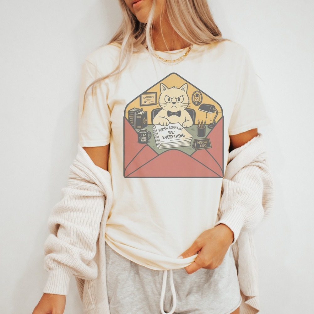 Formal Complaint Funny Cat Shirt Vintage Style Office